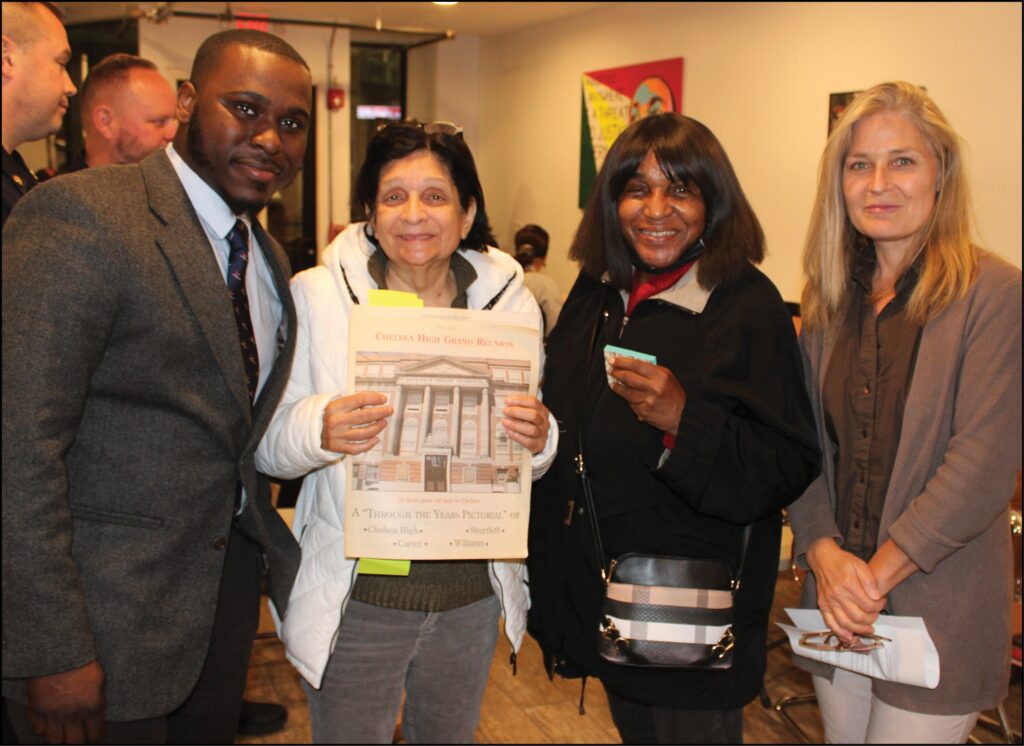 Moses Michel, Becky Swope, former Chelsea city official Deborah Washington, and Sarah Ritch, a member of the Chelsea Planning Board.